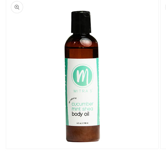 Mitras 4oz Cucumber Mint Shea Body Oil