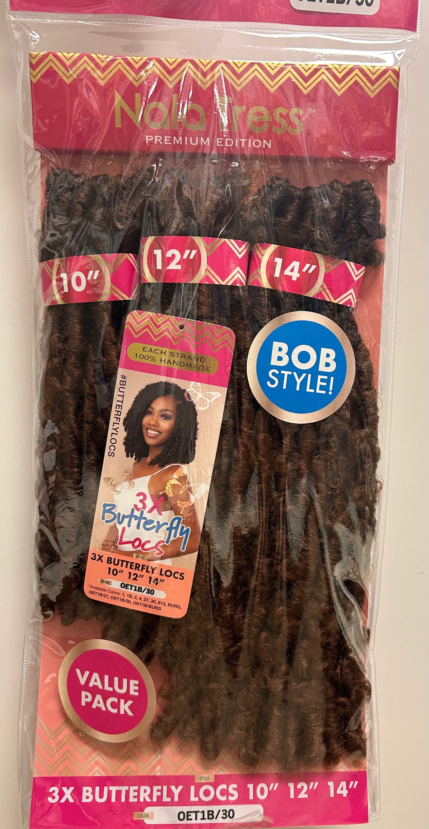 NALA TRESS - PREMIUM EDITION-BOB STYLE -3X BUTTERFLY LOCS