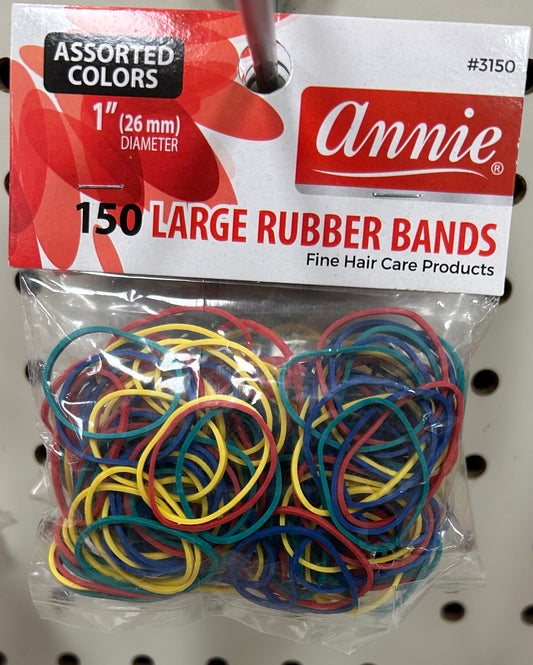 ANNIE ASSORTED COLORS - 1'' - 150 - LARGE RUBBER BANDS