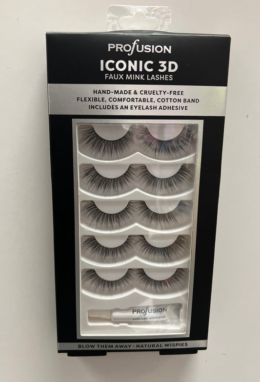 Profusion - Blow Them Away - Iconic 3D Faux Mink Lashes w/ Adhesive