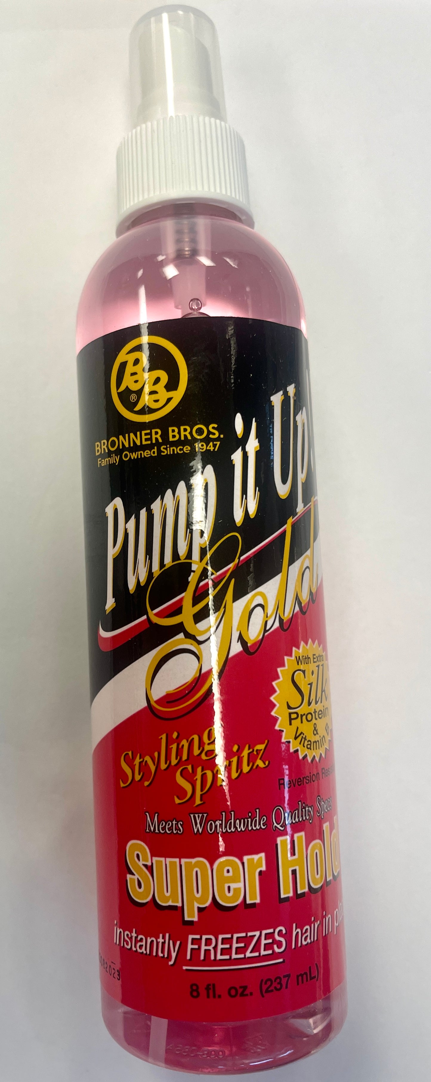 Bronner Brothers Pump It Up Gold Styling Spritz Super Hold