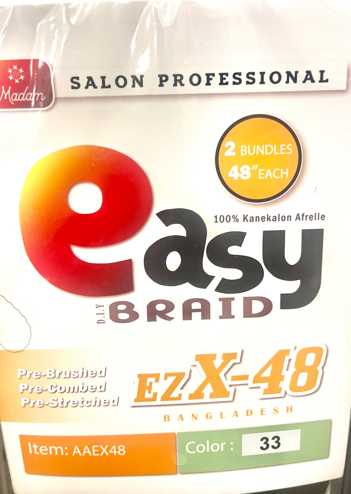 SB EZ-X PRE-STRETCHED BRAIDS  48''