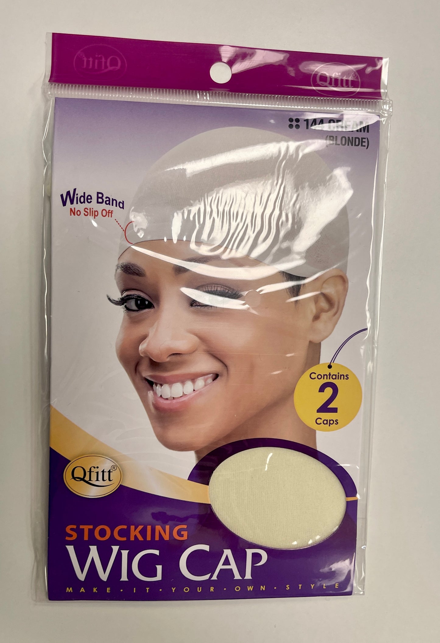 Qfitt 143 Auburn Wide Band Stocking Wig Cap (2Pack)