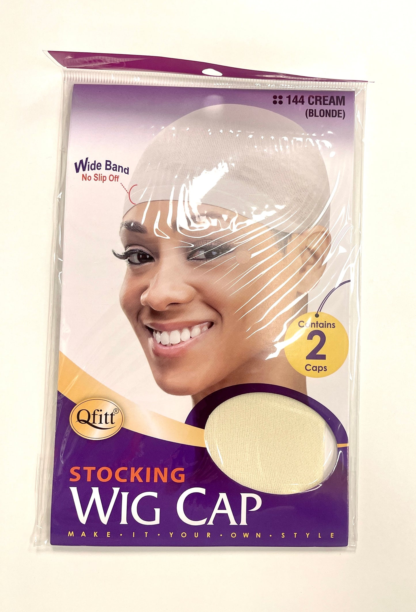 Qfitt Stocking Wig Cap - 144 Cream - Blonde