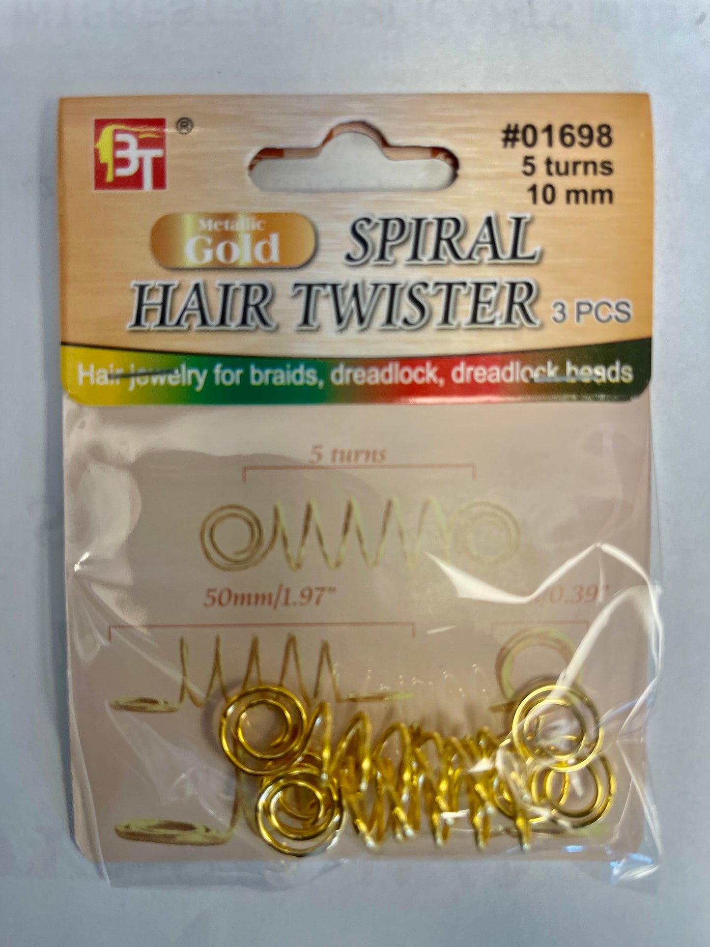 BT - SPIRAL HAIR TWISTER 3PCS JEWELRY FOR BRAIDS AND DREADLOCKS