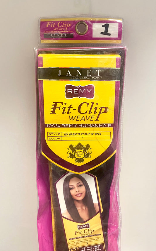 JANET COLLECTION - REMY - FIT-CLIP WEAVE - 12'' - 1