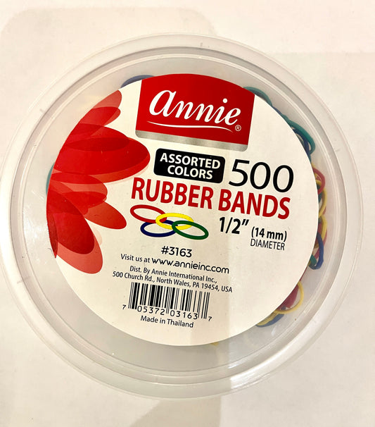ANNIE ASSORTED COLORS RUBBER BAND - 1/2''