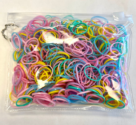 PRINCESS ACCESSORIES 500 PCS SMALL RUBBER BANDS - ASSORTED COLORS