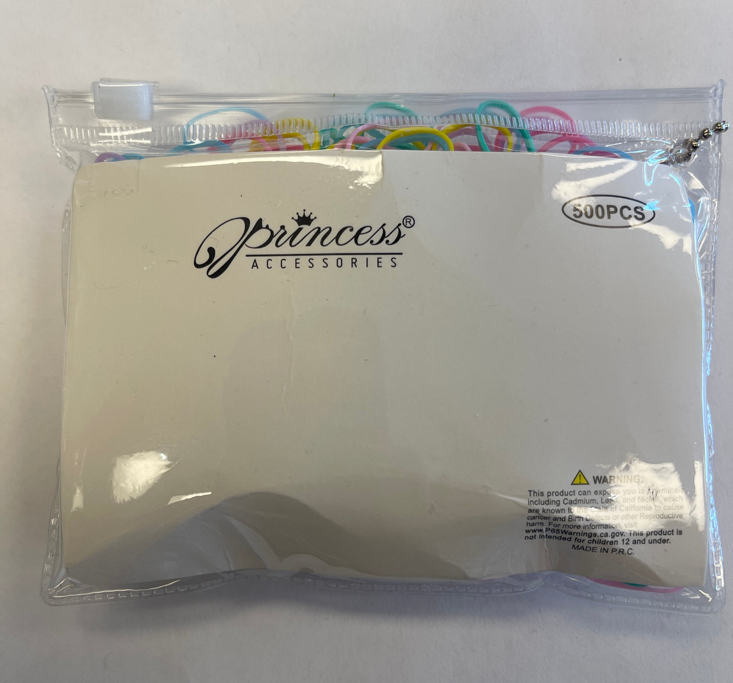 PRINCESS ACCESSORIES 500 PCS SMALL RUBBER BANDS - ASSORTED COLORS