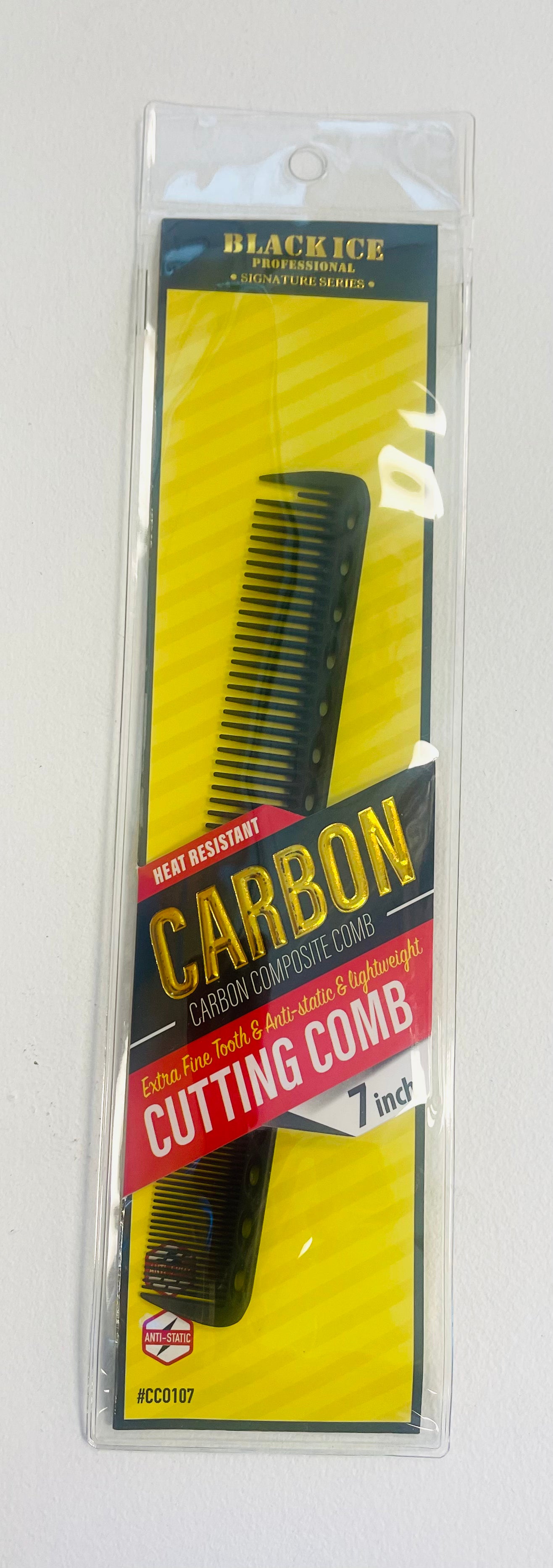 Black Ice Carbon Composite Extra Fine Tooth Cutting Comb