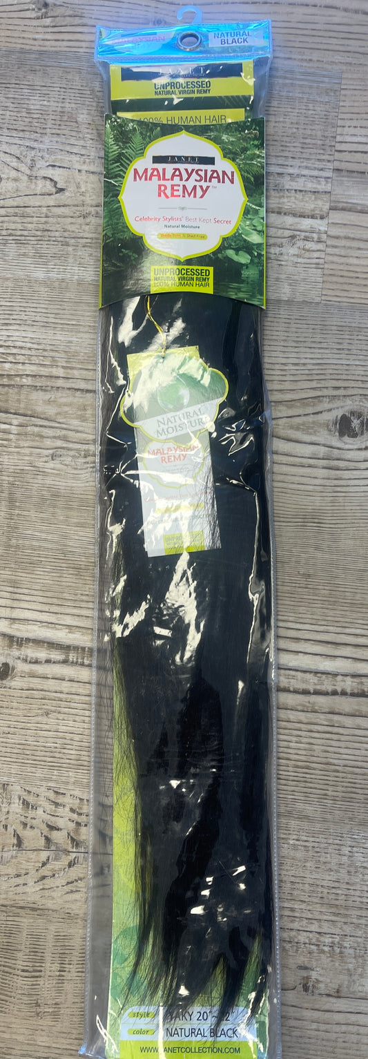 JANET - MALAYSIAN REMY - NATURAL BLACK - YAKY - 20-22
