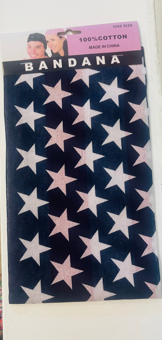 American Flag Cotton Bandana