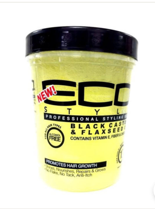 ECO - BLACK CASTOR & FLAXSEED OIL - FOR ALL HAIR TYPES