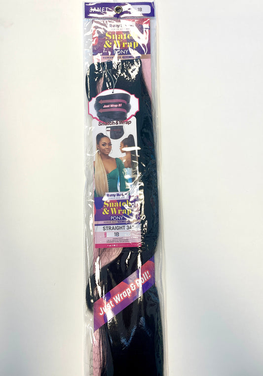 JANET - REMY ILLUSION - SNATCH & WRAP - PONY - STRAIGHT - 34''