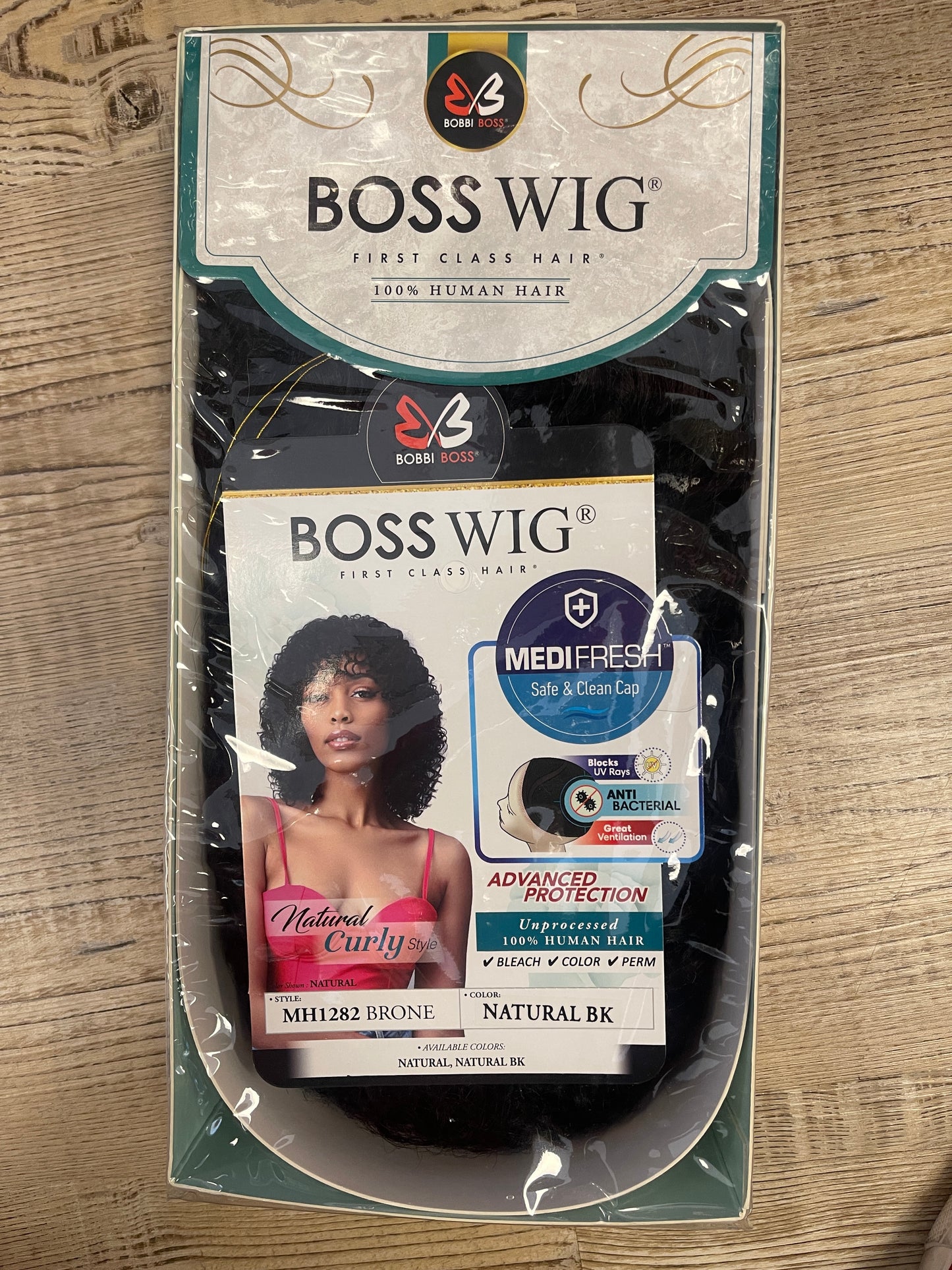 BOBBI BOSS - BOSS WIG - 100% HUMAN HAIR - MH1282 - BRONE - NATURAL BLACK