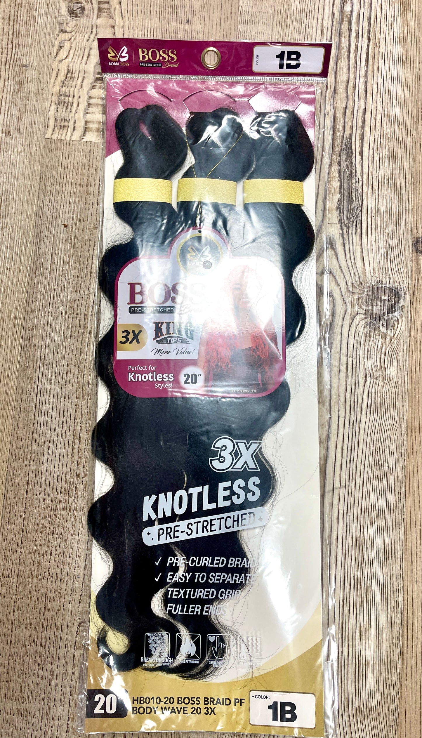 BOSS - 3X-KING TIPS KNOTLESS PRE-STRETCHED BRAID - 20''