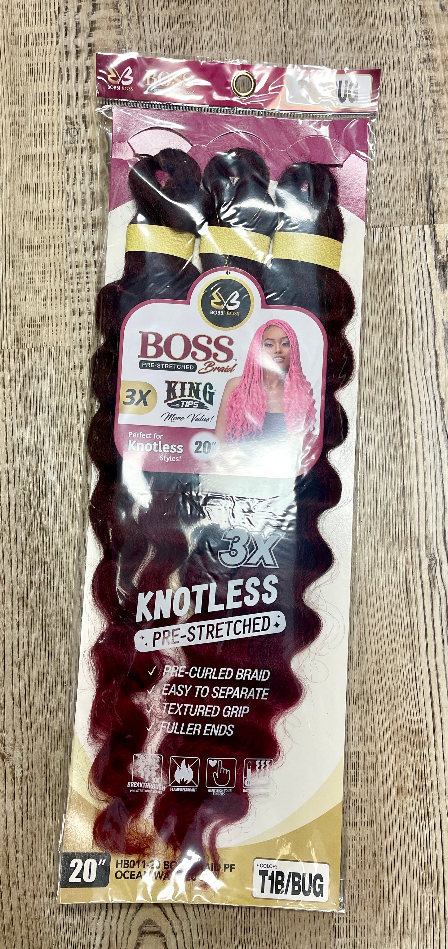 BOSS - 3X-KING TIPS KNOTLESS PRE-STRETCHED BRAID - 20''