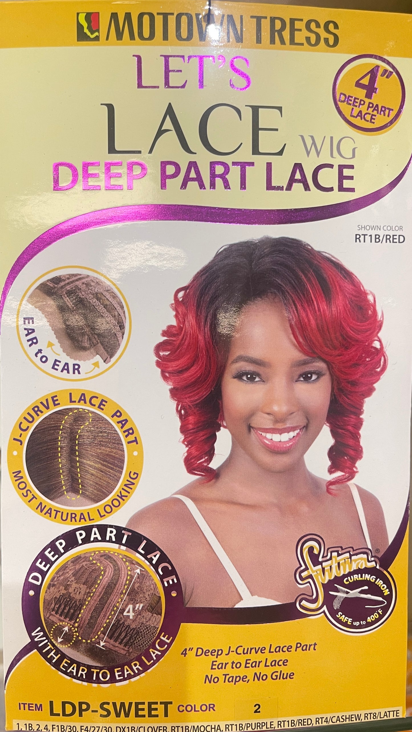 MOTOWN TRESS - C-CURVE-DEEP LACE PART WIG - 5'' - F1B/30(Frost)