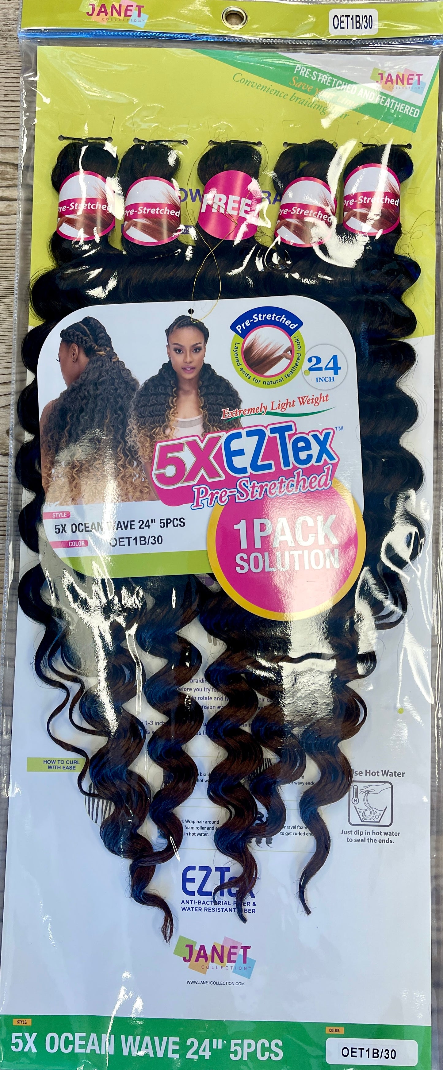 JANET-5X EZ Tex -Pre-stretched 5PCS - 24''