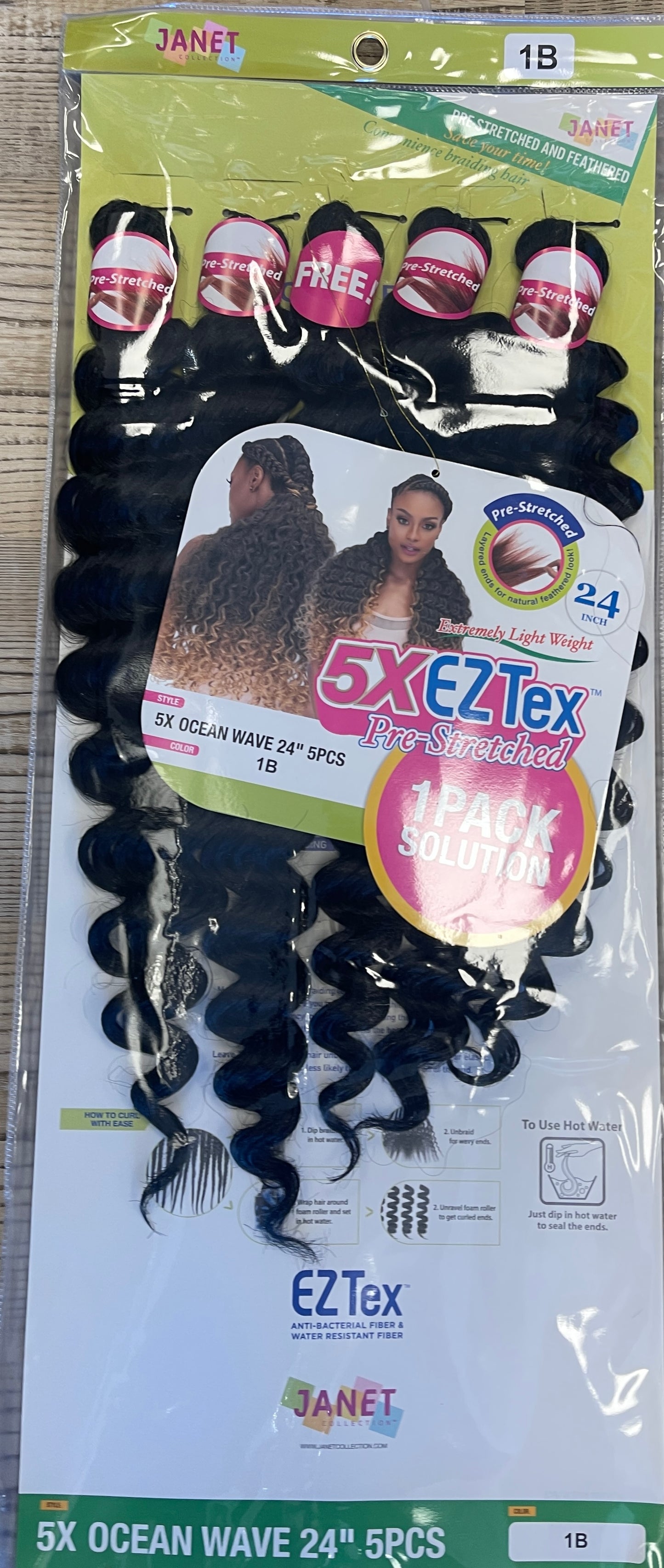 JANET-5X EZ Tex -Pre-stretched 5PCS - 24''