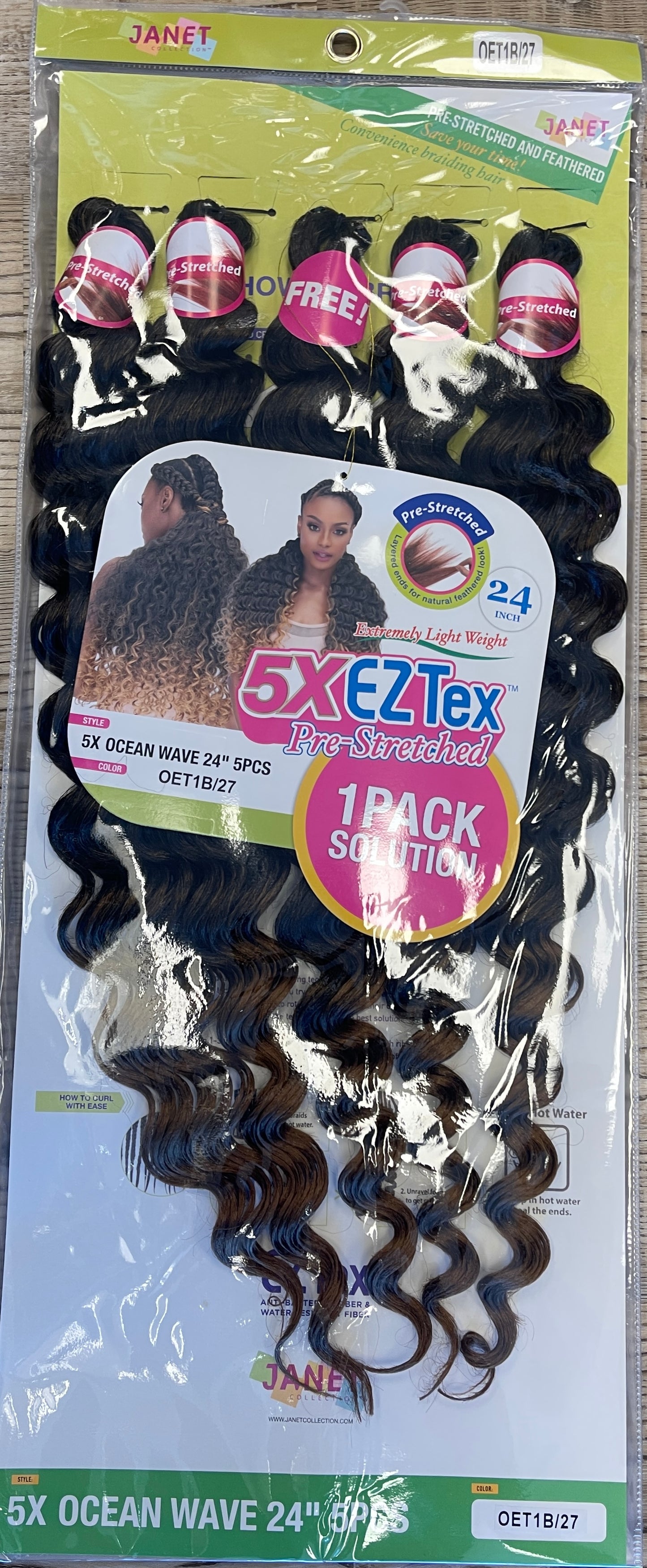 JANET-5X EZ Tex -Pre-stretched 5PCS - 24''