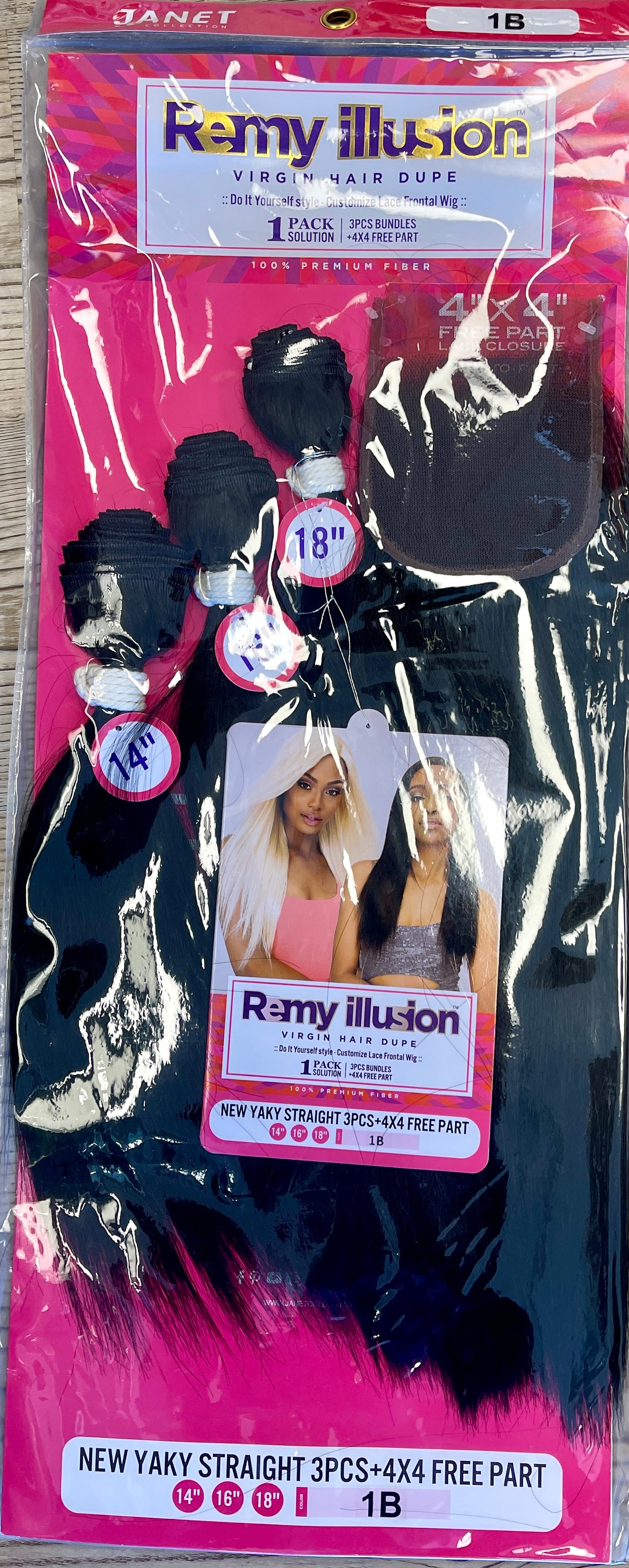 Remy Illusion-Virgin Hair Dupe-New Yaky Straight-3PCS Bundles-14''-16''-18''