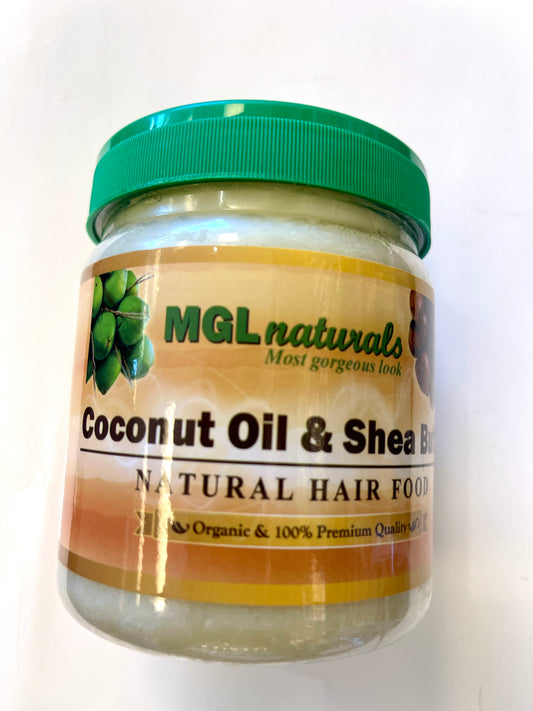 MGL Naturals hair Food-coconut oil & shea butter