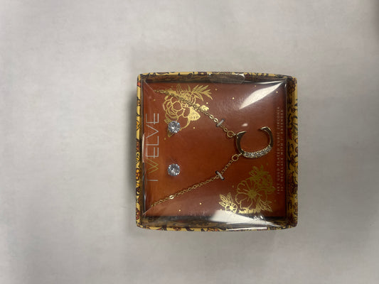 TWELVE-14KT Gold plated cubic zirconia-16'' necklace