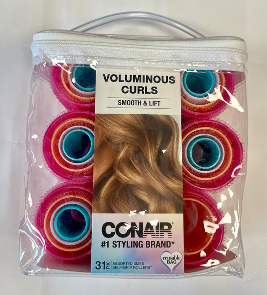 Conair-voluminous curls-assorted-self-grip-rollers