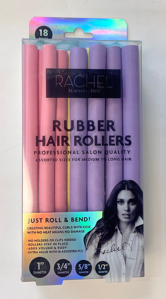 RACHEL-RUBBER HAIR ROLLERS-18 PIECES