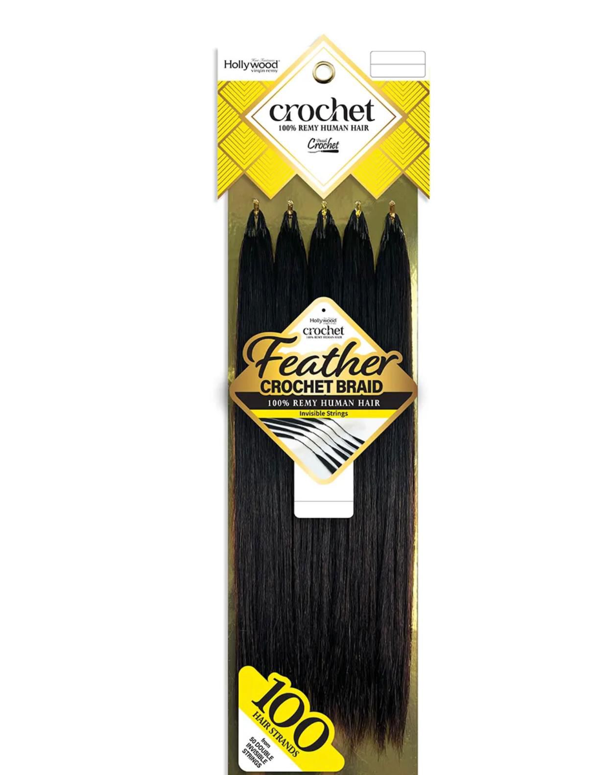 HOLLYWOOD - ZURY - HUMAN HAIR CROCHET - YAKY - STRAIGHT - 18''
