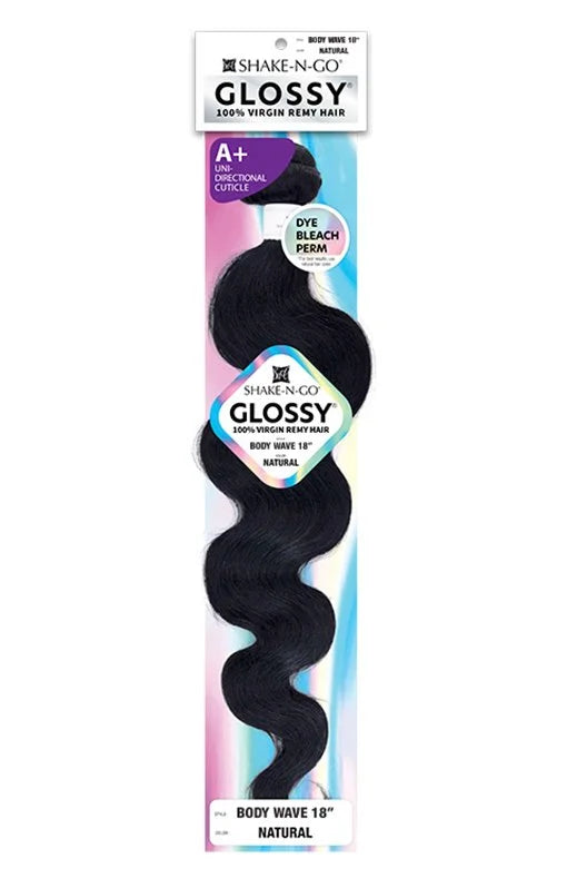 UH -BODY WAVE HUMAN HAIR - GLOSSY - BUNDLES - NATURAL BLACK