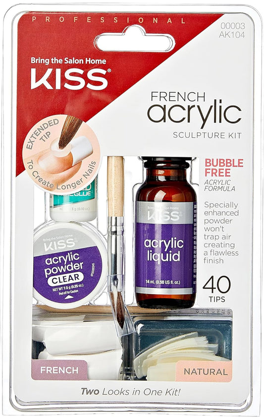 KISS - Professional French Acrylic - 40 tips-Bubble free