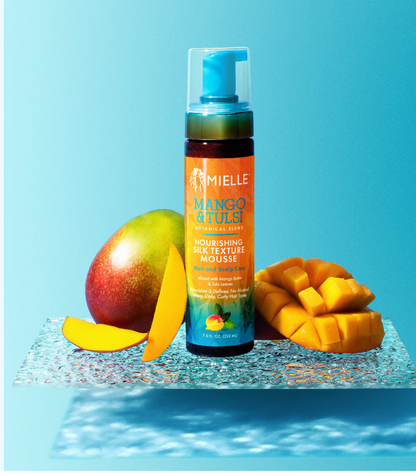 mielle-mango & tulsi-nourishing-silk-texture-mousse