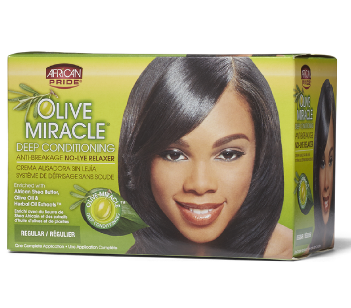 African Pride - Olive Miracle - Deep Conditioning - No-Lye Relaxer (Regular)