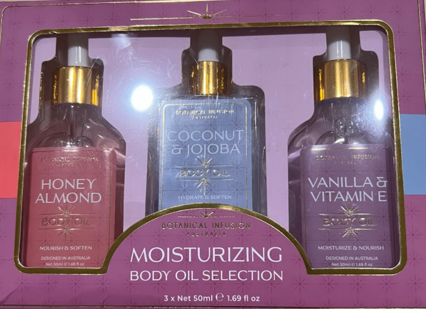 Botanical Infusion Australia - Moisturizing Body Oil Selection - 3 Pc Set