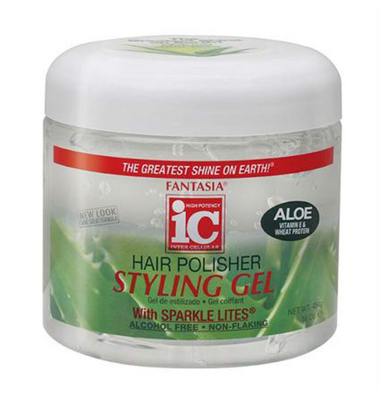 FANTASIA-IC-HAIR POLISHER-STYLING GEL-WITH-SPARKLE LITES -ALOE