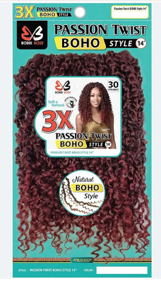 BOBBI BOSS-PASSION TWIST-BOHO-STYLE-BHPT-3X - 14''