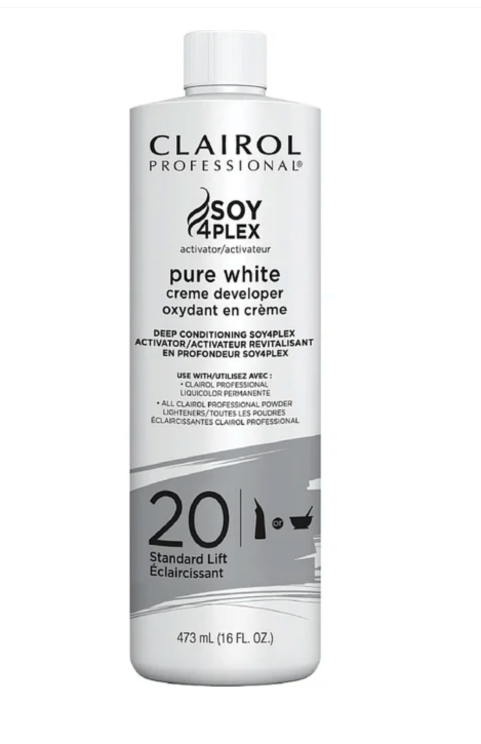 CLAIROL SOY 4 PLEX PURE WHITE CREME DEVELOPER 20 VOL 16 OZ