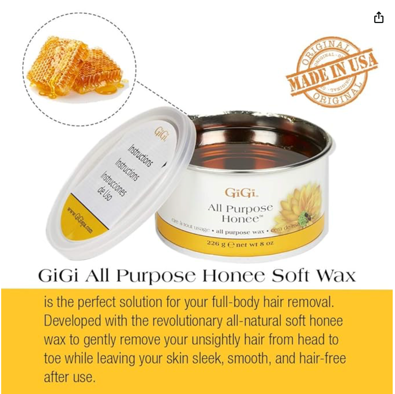 GIGI-ALL PURPOSE-HONEE-WAX - 8OZ