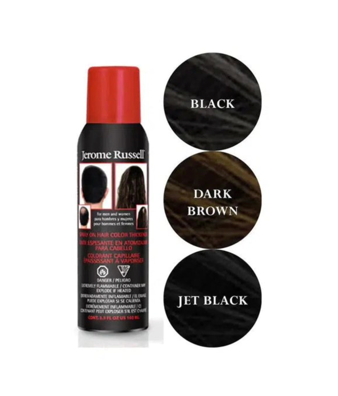 JEROME RUSSELL-SPRAY ON HAIR COLOR-THICKENER - 3.5 OZ