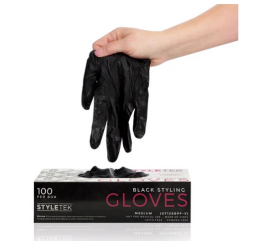 STYLETEK-BLACK-COLORING-GLOVES-100 PER BOX