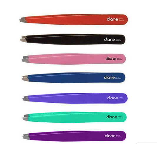 DIANE-SLUNTED TIPS-TWEEZER-LONG-ASSORTED COLORS
