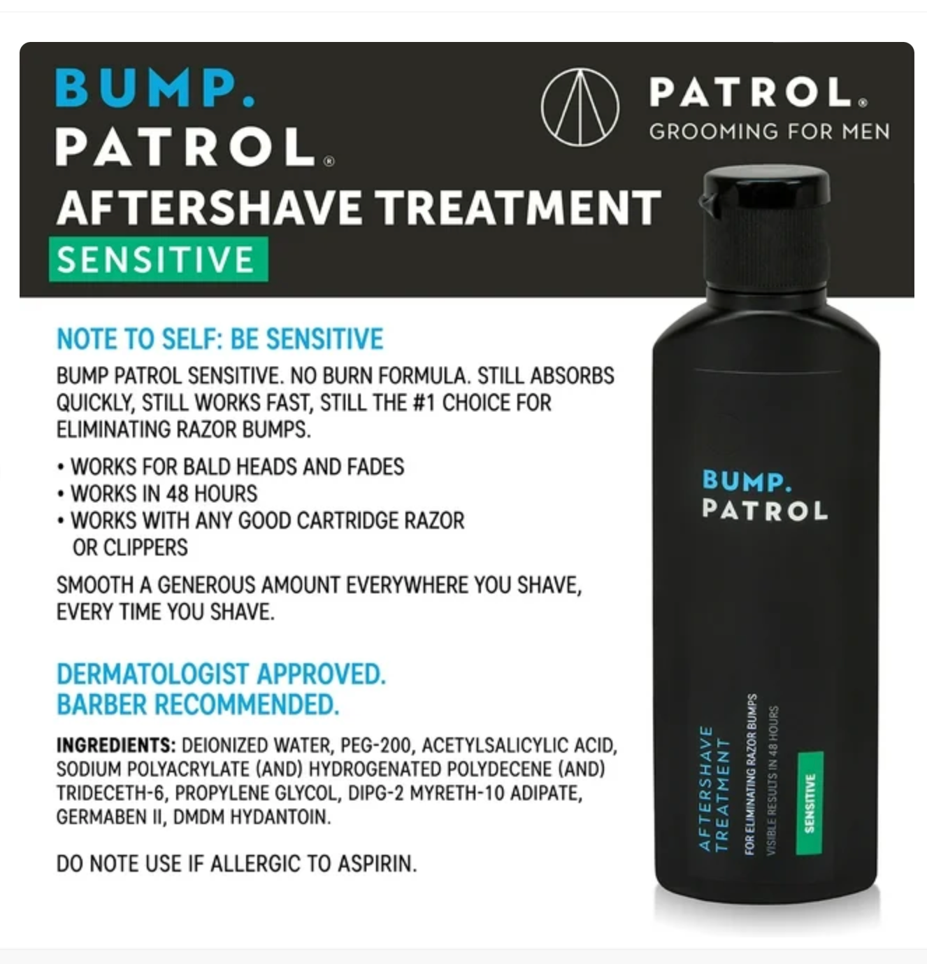 BUMP PATROL-AFTERSHAVE-TREATMENT-SENSITIVE SKIN