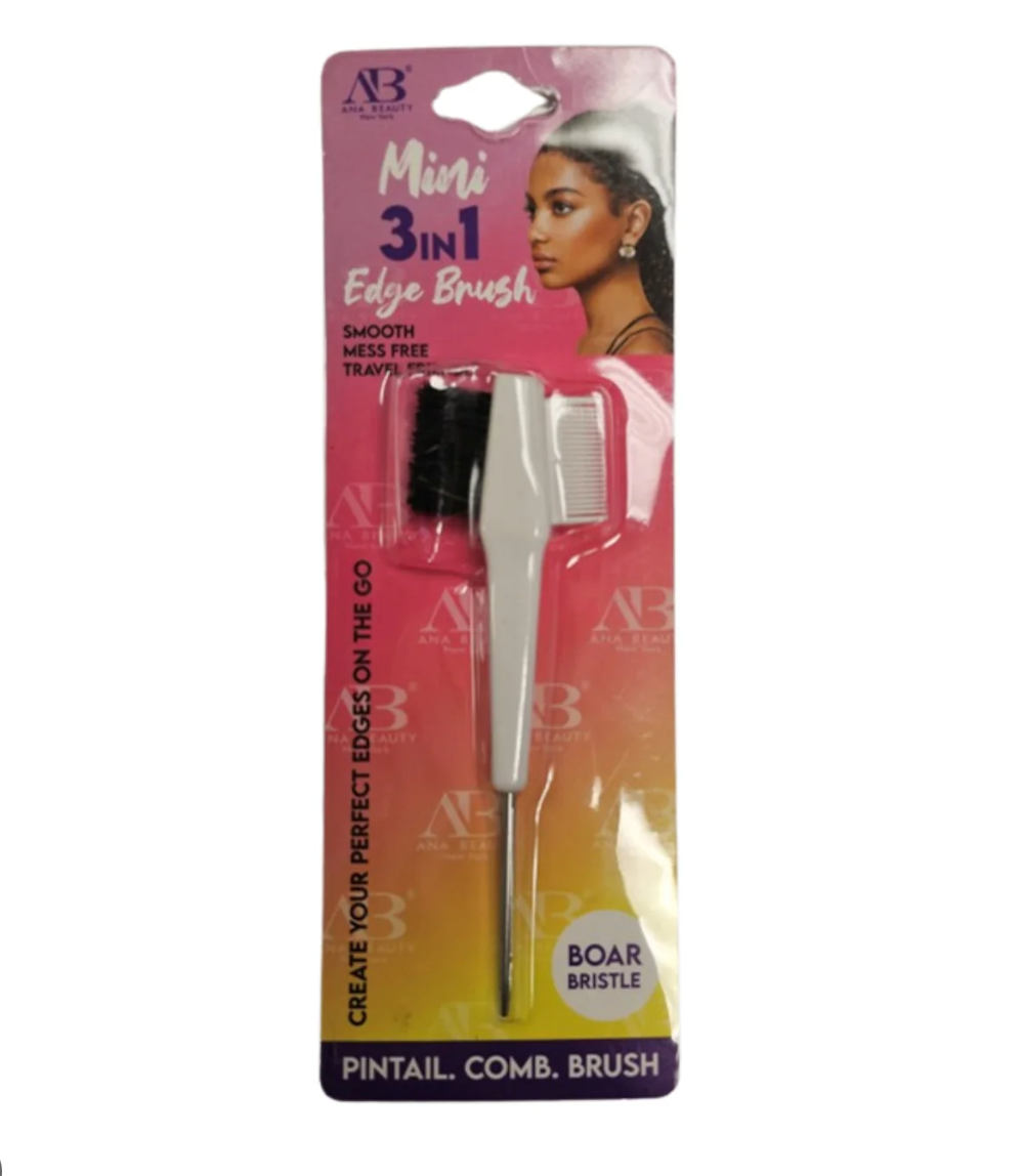 ABN-ANNA BEAUTY-3-IN-1-PINTAIL-EDGE-BRUSH-LEOPARD-MINI-ASST