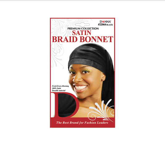 DONNA--SILKY-SATIN-BONNET-BLACK