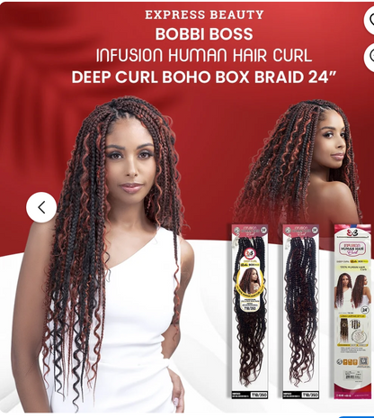 Bobbi Boss-Human-Hair-Deep-Curl-Strands-Boho-Box-Braid-24''