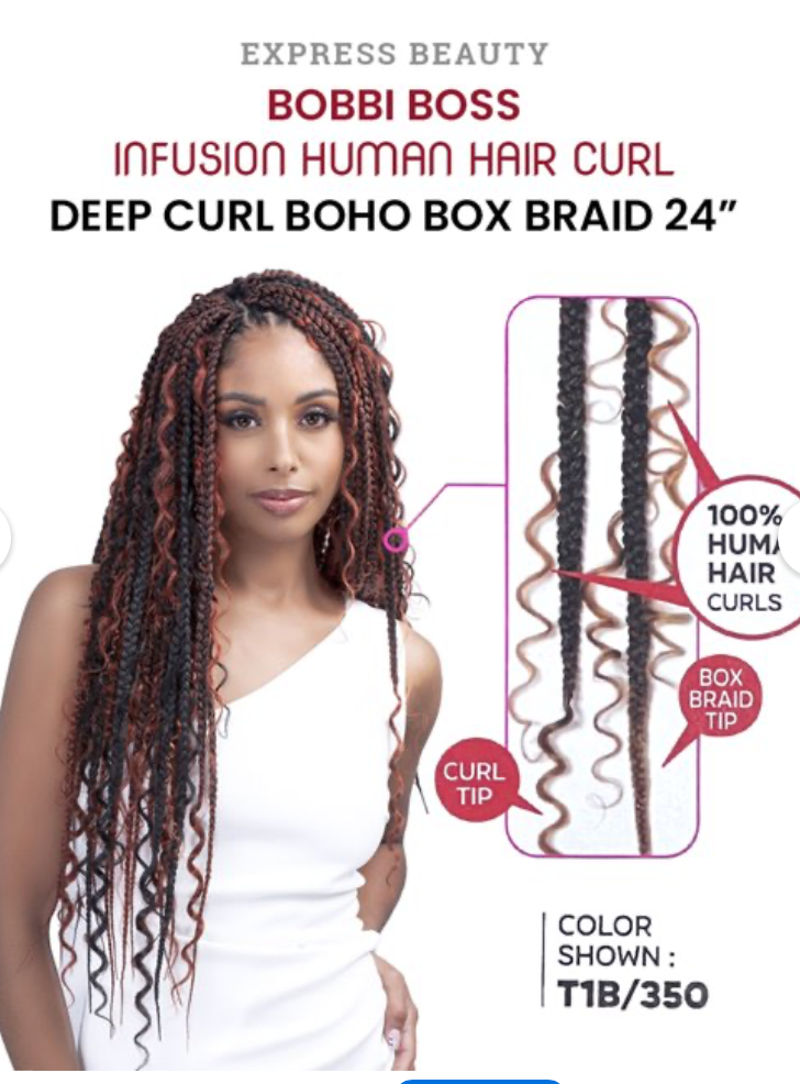 Bobbi Boss-Human-Hair-Deep-Curl-Strands-Boho-Box-Braid-24''