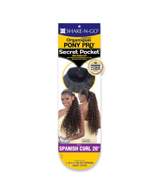 shake-n-go-organique-pony-pro-weave-ponytail - Spanish-curls - 26''