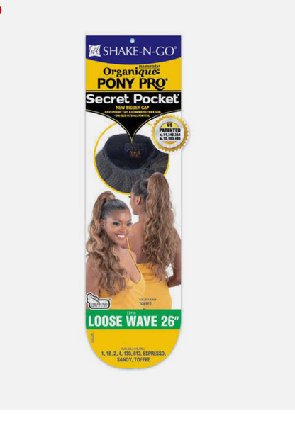 shake-n-go-organique-pony-pro-weave-ponytail - Loose-wave - 26''